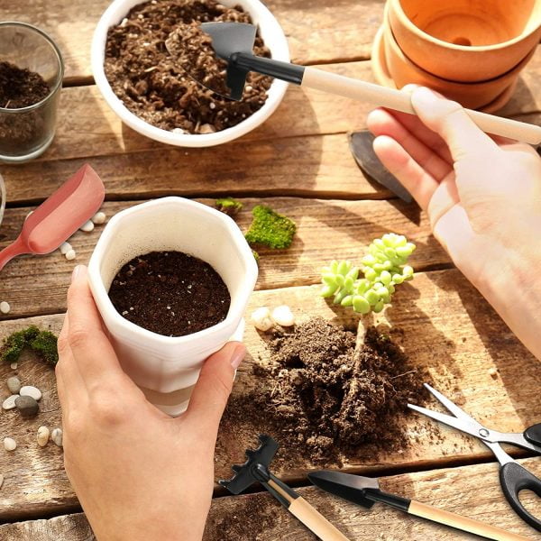 Mini Gardening Tools Flax Bag Set 13pcs - Image 5