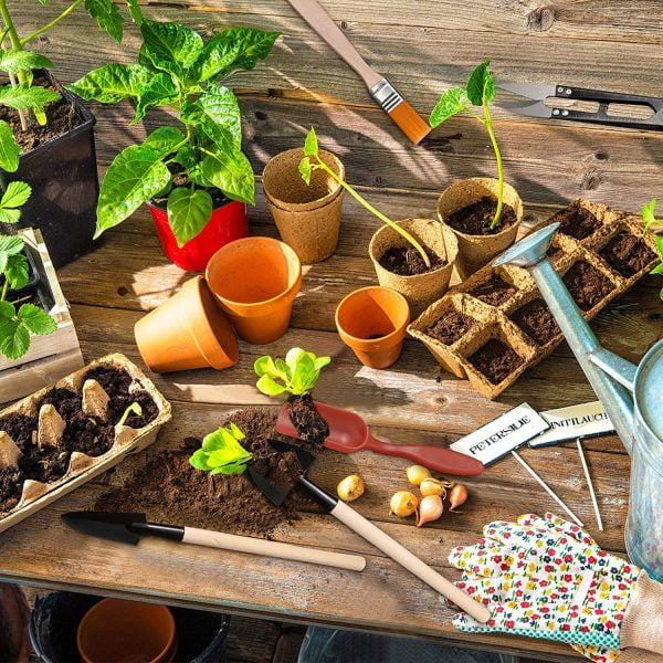 Mini Gardening Tools Flax Bag Set 13pcs - Image 6