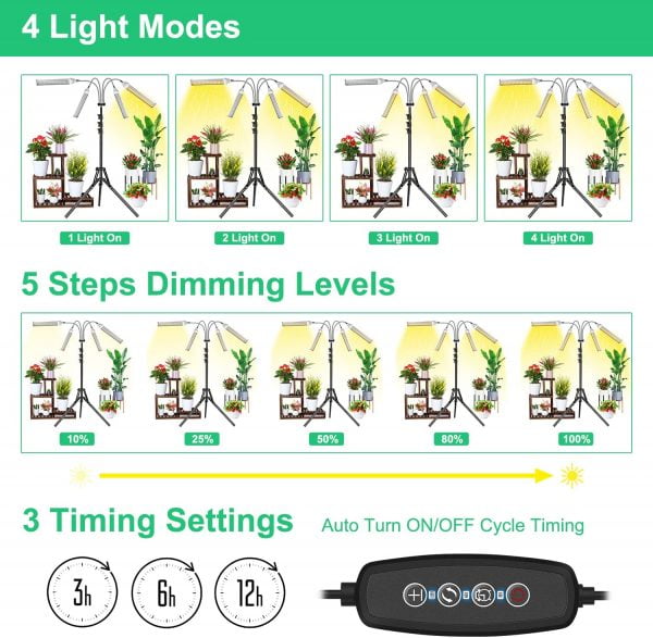 Garpsen Led Grow Lights with Stand - Image 3