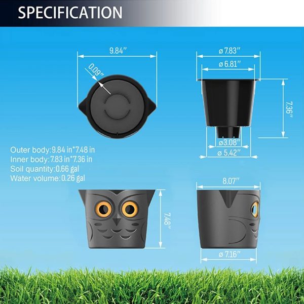 Owl Self Watering Plant Pot for Kids - Image 3