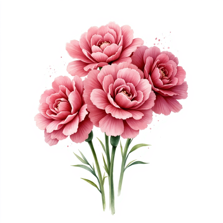 Birth Month Flowers Design – January